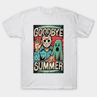 Goodbye Summer Hello School | Jason Voorhees and Ghost T-Shirt